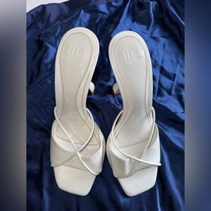 Jennifer Lopez Cream Strappy Heels